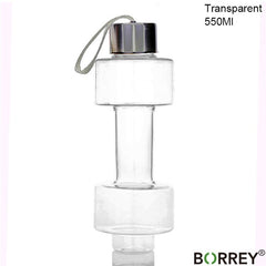 BORREY 550Ml Plastic Sport Water Bottle Gym Fitness Dumbbell Shaped Bottle Water Portable Sport Water Bottle Bpa Free Drinkware