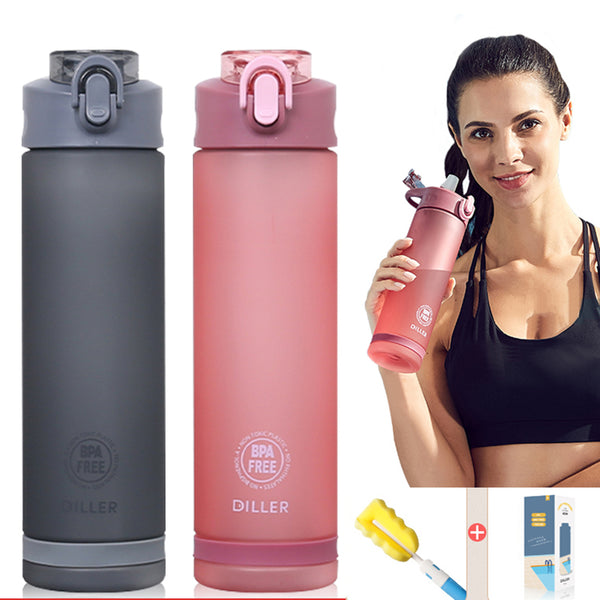 New Arrival Sports Water Bottle With Straw Tritan Plastic Outdoor My Bottles BPA Free Shaker Gym Bottle For School Kids