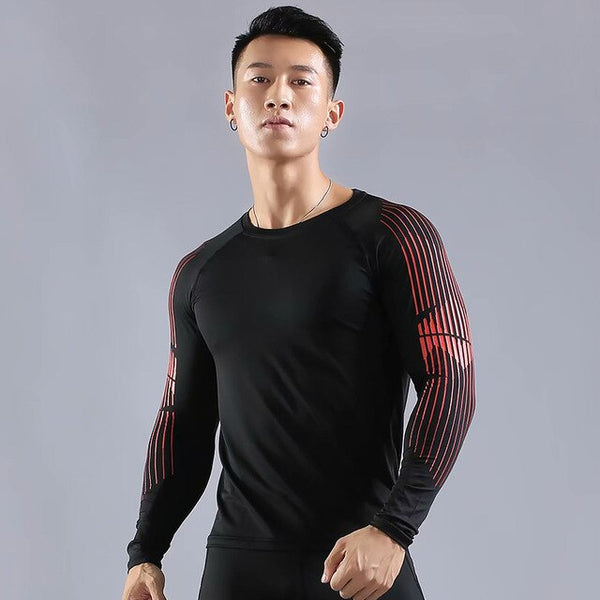 Men's Gym Fitness Apparel Sportswear Quick-drying Men's Running Compression Suits Tight Fitness Sports Suit Jogging Men Outdoor