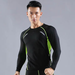 Men's Gym Fitness Apparel Sportswear Quick-drying Men's Running Compression Suits Tight Fitness Sports Suit Jogging Men Outdoor