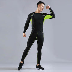 Men's Gym Fitness Apparel Sportswear Quick-drying Men's Running Compression Suits Tight Fitness Sports Suit Jogging Men Outdoor